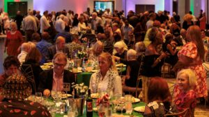 A group of WBTT patrons enjoy the 2025 April Fête.