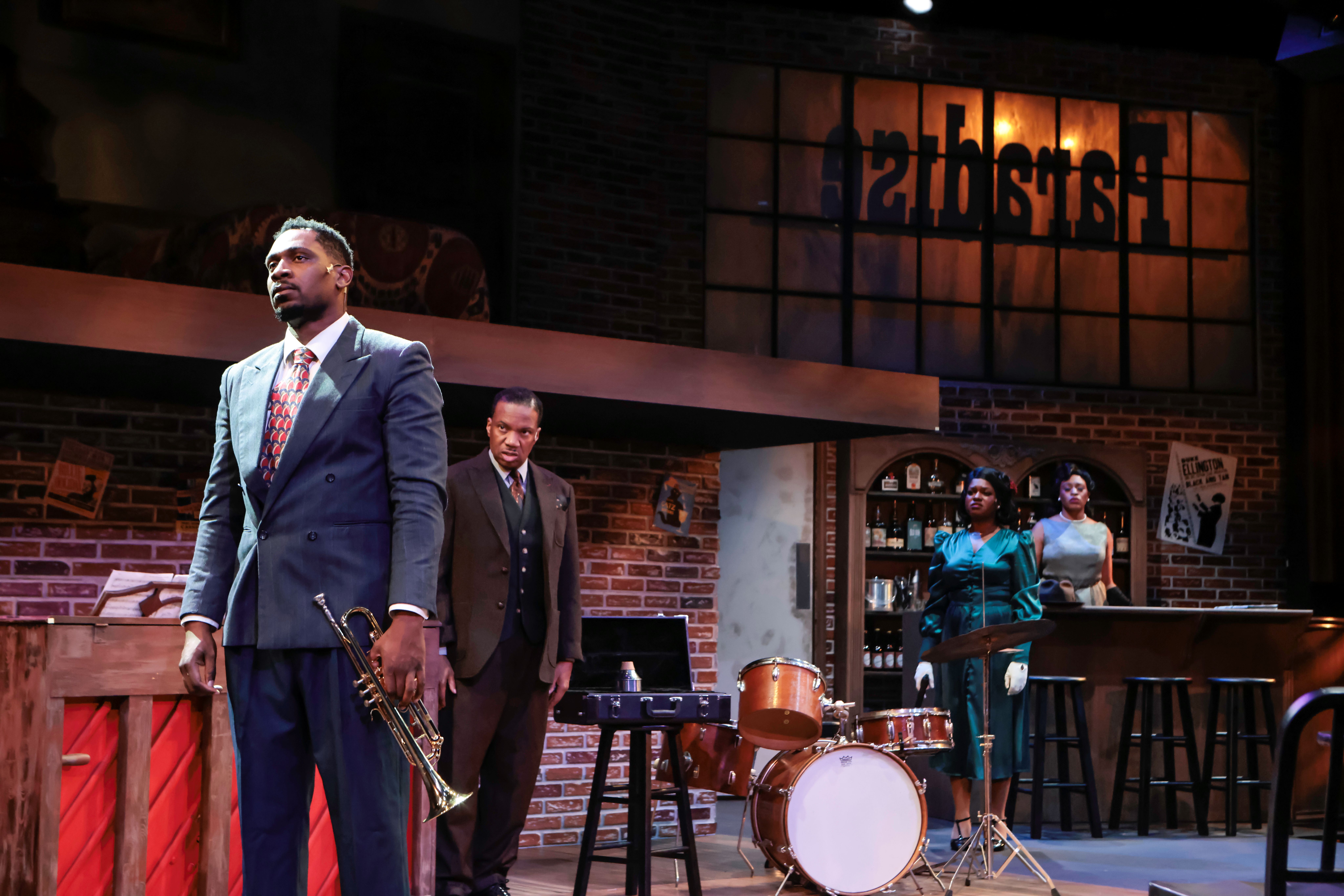 Group of people gathered in jazz club